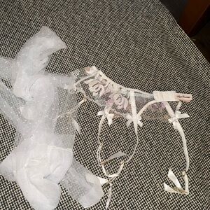 Agent provocateur garter and stocking set